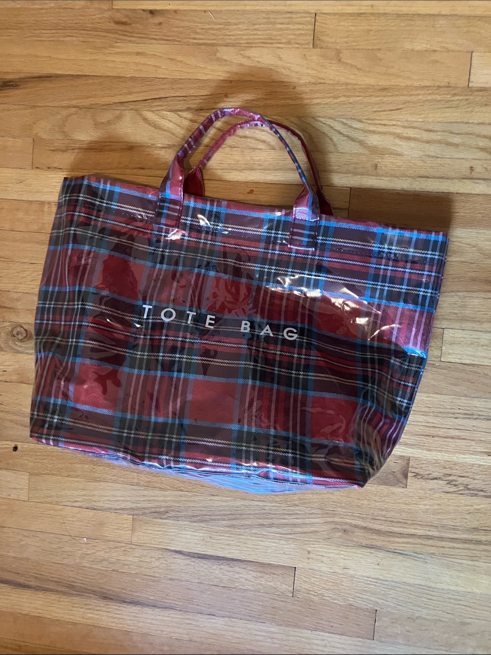Clear Plaid Tote Bag in Red – Everyday Carry